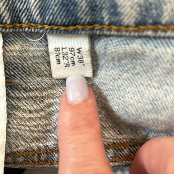 ASOS Collusion x005 Straight Leg Light Mineral Blue Wash Mom Jeans - Picture 8 of 12